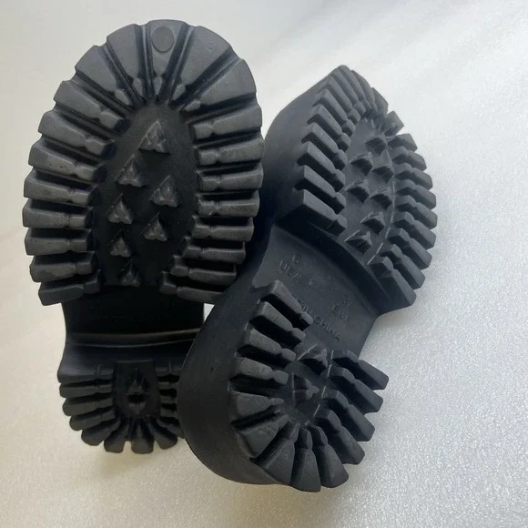 JEFFREY CAMPBELL Bae Clogg Black Lug Sole Platform Slip On Clogs Mules Size 6 - Picture 10 of 13